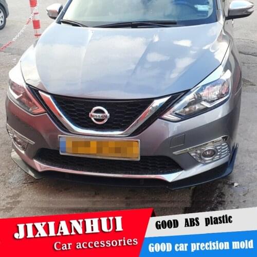 For Sentra Body kit spoiler 2016-2018 For Nissa Sentra ABS Rear lip rear spoiler front Bumper Diffuser Bumpers Protector