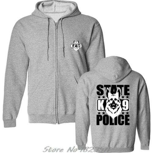 Men Autumn Winter German Shepherd Dog Police K9 Sweatshirt State Police K9Design Your Own Hoodie Jacket Harajuku Streetwear