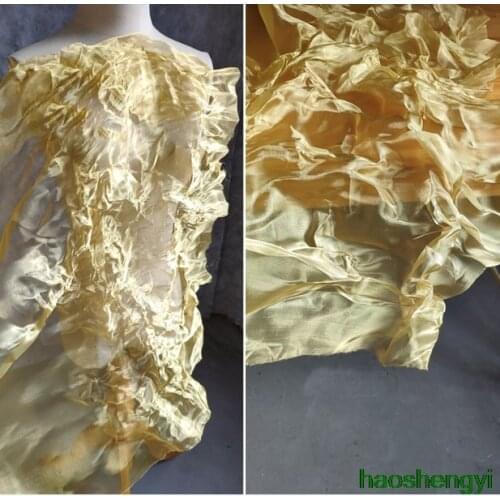 High-quality designer DIY fabric, high-density metal mechanical gold fabric, dress costume fabric