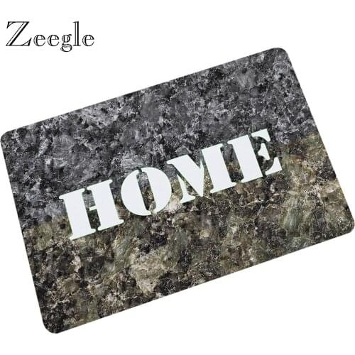 Zeegle Rubber Doormat Non-slip Floor Mat Carpet Bathroom Doormat Waterproof Shower Mat Marble Printed Entrance Mat Kids Play Mat