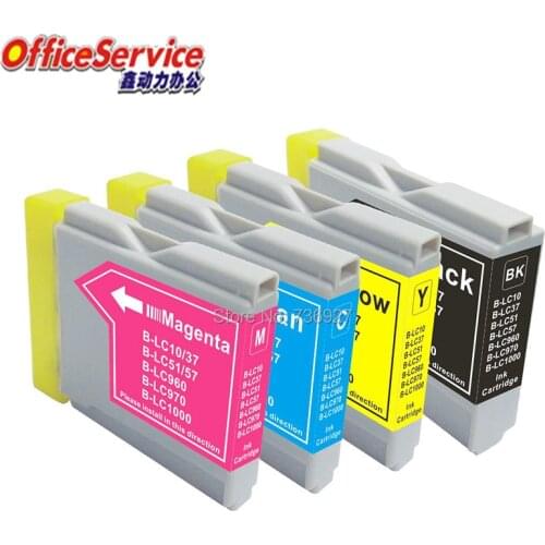 1Set Compatible Ink Cartridge LC10 LC37 LC51 LC57 LC960 LC970 LC1000 For Brother DCP-560CN 750CW MFC-480CN MFC-630CD printer
