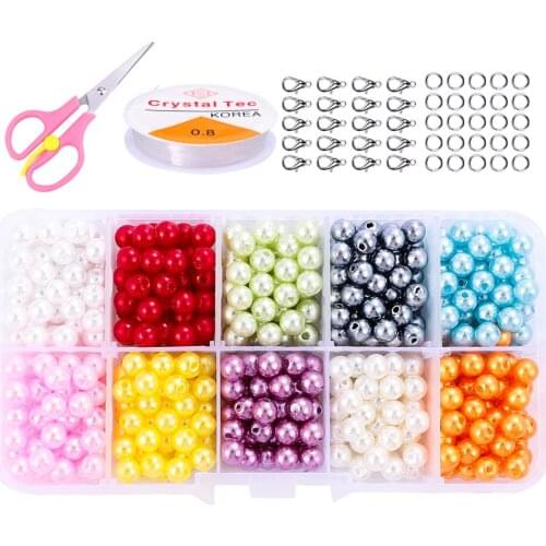 1BOX 4 6 8 10mm ABS Imitation Pearl Beads Round Loose Spacer Beads For Jewelry Making Necklace Bracelet Accessories