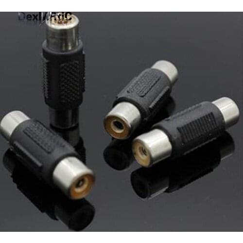 10PCS New RCA Female to Female Jack Lotus Adapter AV Audio Video Coupler Joiner Barrel straight
