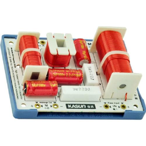2pcs KASUN MK-400C 3 Way 4 Unit 180W Hi-Fi Audio Speaker Frequency Divider Crossover Filter