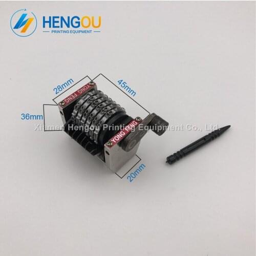 2 Pieces Offset Printing Machine Parts Numbering Machine with 6 Digits Horizontal Jump Mode