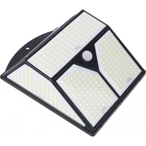 318/436 LEDs Solar Light Infrared Human Body Sensor and Light Control Outdoor Wall Light Waterproof Yard Street Lamp