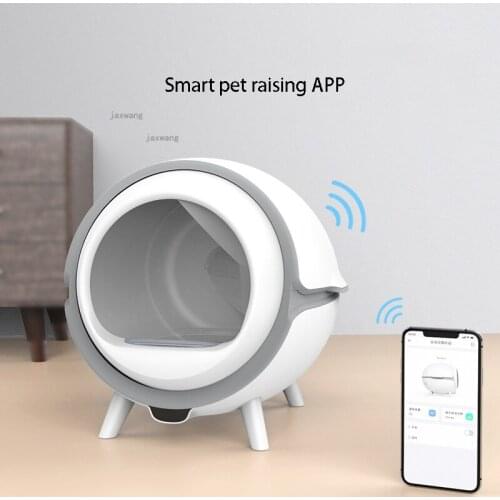 Automatic Intelligent Cats Litter Box Fully Enclosed Electric Cat Toilet Tray Kitty Indoor Bedpans Splash-proof Training Sandbox
