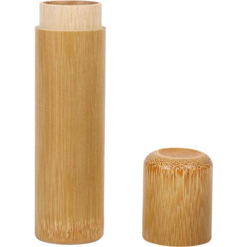 Eco-friendly Jar Portable Kitchen Tea Canister Bamboo Tube Coffee Sugar Storage Canisters Jar Round Incense