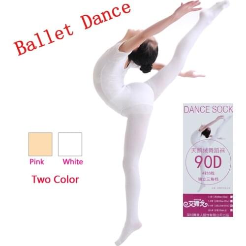 Free Shipping Flexibles Girls Ballt Dance Tights Fashion Girls Warm 90D Opaque Velect Pantyhose Footless Baby Tights