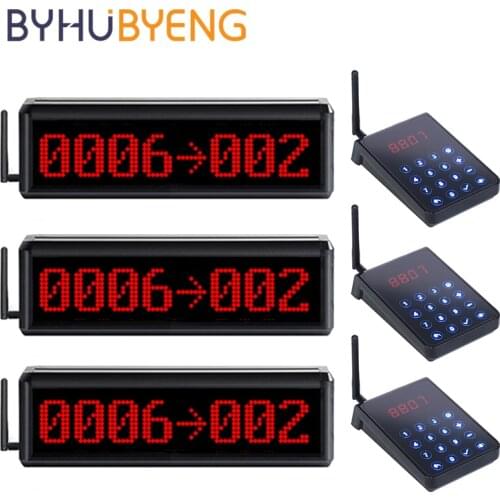 BYHUBYENG Hospital Queue Management Queuing Wireless Calling System For Bank Video FM 433MHz Table Service Pager A Cafe