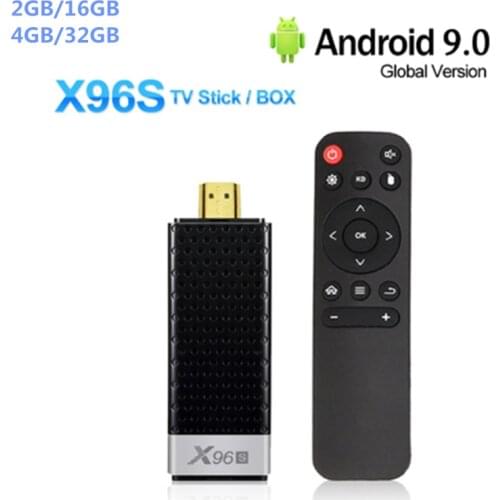 Caixa dupla do andróide 9.0 x96s da tevê da vara do andróide 4.2 4gb 32gb amlogic s905y2 quad do núcleo 4k 1080g 5g wifi dongle