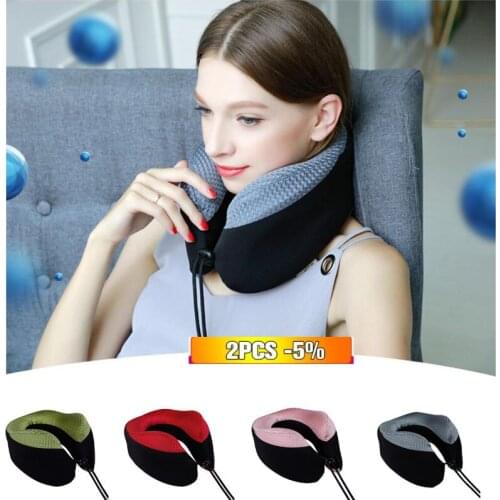 CDCOTN U-Pillow Car Pillow Neck Headrest Pillow Memory Foam Pad Cover Soft Head Rest Travel Support Protection Auto Car Accessor