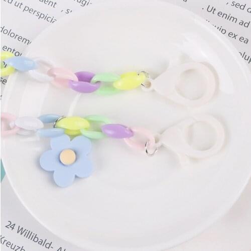 Minimalist Style Clear Flower Chain Eyeglass Chain Lanyard Reading Glasses Chains Women Accessories Sunglasses Hold Straps Cords