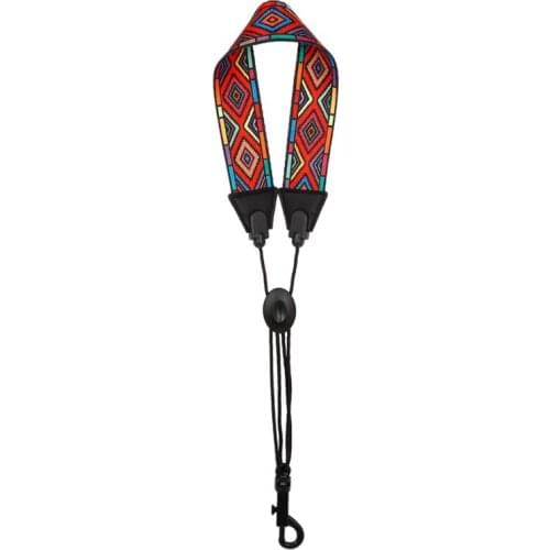 Saxophone Neck Strap Soft Padded Rainbow Braided Pattern for Alto Baritone