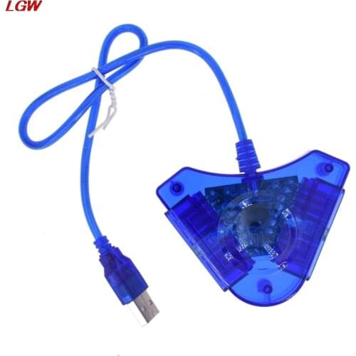 Dual PS1 PS2 Plasation 2 To PC USB Game Pad Controller Converter Adapter diy electronics