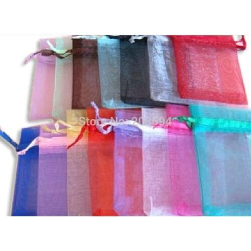 JKDM l!Wholesale Organza Bags 17x23cm,Drawable Wedding Gift Bags & Pouches,200pcs/lot