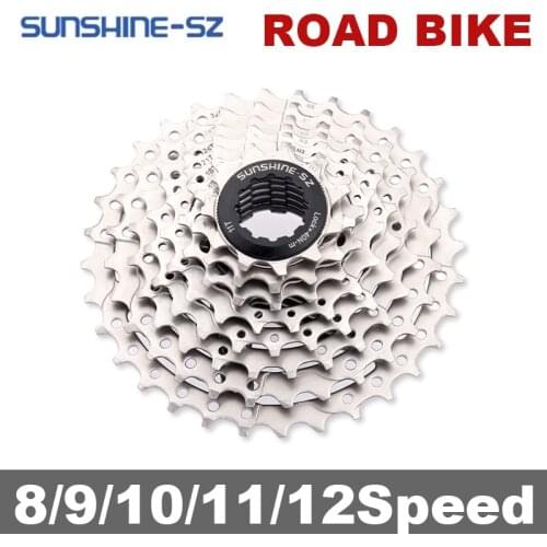 Sunshine Racing Wheel Cassette 8 9 10 11 12 Speed 11-23T/25T/28T/30T/32T/34T/36T Bike K7 Chain Wheel for Shimano HG Hub