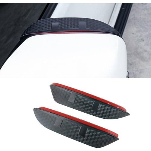 For Toyota Land Cruiser Prado 2003-2019 Car Side Rear View Mirror Rain Visor Carbon Fiber Texture Eyebrow Sunshade Guard Cover