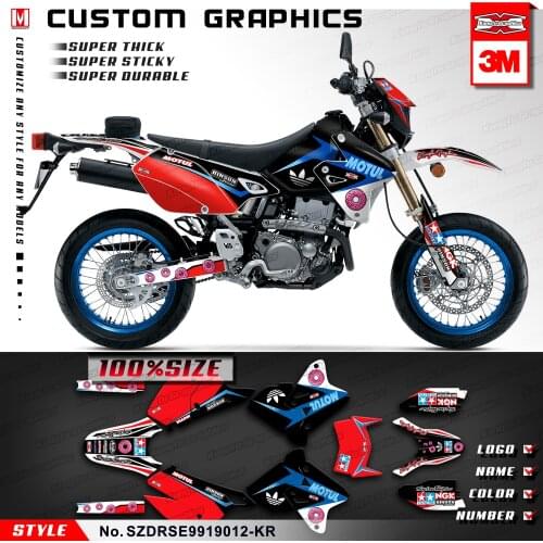 KUNGFU GRAPHICS Complete Vinyl Sticker Kit for DRZ400SM DRZ 400 Enduro 1999 to 2019 KLX 400R 2002 2003 2004