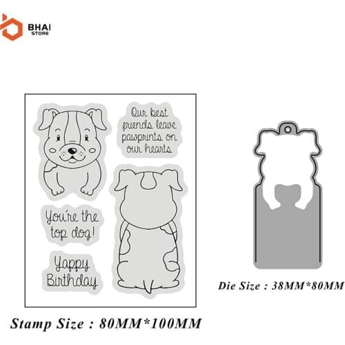 Animal Dog Tags Metal Cutting Dies and Stamps for DIY Scrapbooking Photo Album Decorative Embossing DIY Paper Cards Dies