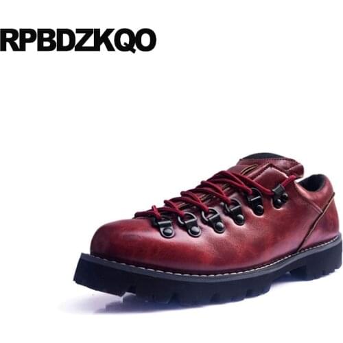 11 Waterproof Lace Up Creepers Men High Quality Spring 47 Burgundy Big Size Casual Brown Shoes Designer British Style Oxfords