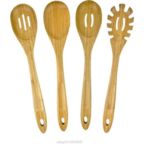 Wooden Kitchen Utensils Set 5 Piece Non-Stick Bamboo Wooden Utensils for Cooking Easy to Clean Reusable Wooden Au2 21 Dropship