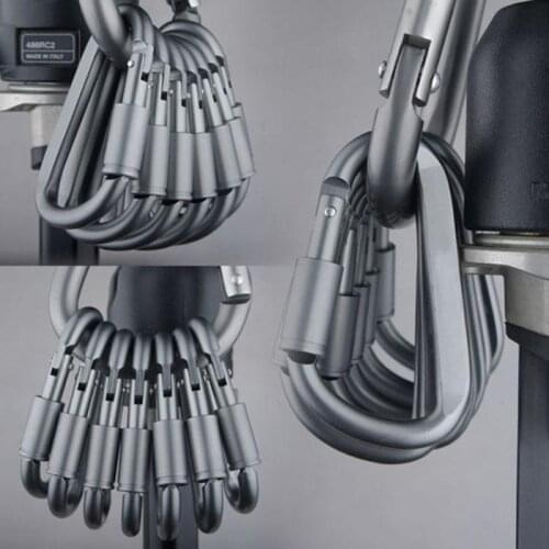 Climbing Travel Hooks Kit Camping Equipment Alloy Aluminum Survival Gear Mountaineering Hook Mosqueton Carabiner Outdoor