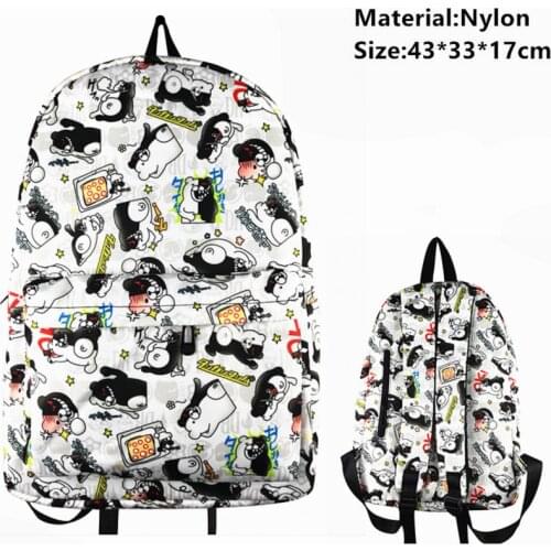 Danganronpa monokuma Nylon Backpack Teenager Boys Girls Student zipper Schoolbag Cartoon women Travel Laptop Bag casual bookbag
