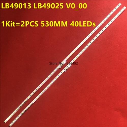 New 10pcs/lot 40LED LED backlight stirp for KD-49XF7003 KD-49XE7002 KD-49XE7093 4-690-561 4-725-887 4-595-781 LB49013 LB49025