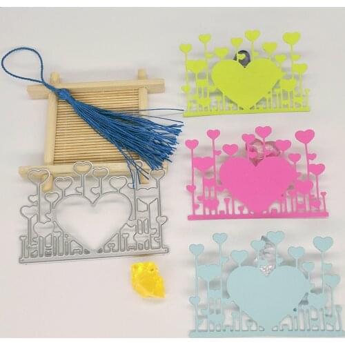 New type of dreamy heart-shaped meteor Metal cutting knife mold Scrapbook album paper DIY gift card decoration embossing