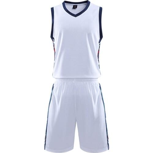 XBLT 002 Plain Mens Shorts And Vest Set With Side Pattern Self Fabric V Neck Quick Drying Basketball Uniform From Size L to 5XL