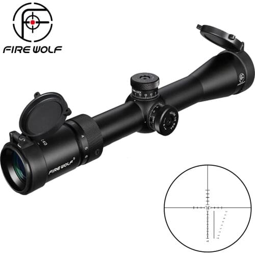 Fire Wolf 2.8-10X40 Riflescopes Hunting Green Reticle Optical Sight Hunting Rifle Scope Airsoft Air Guns Scopes