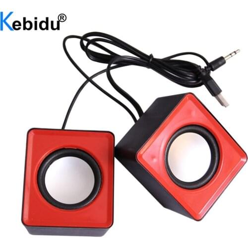 Kebidu USB 2.0 Wired Mini Music Speaker Bass Stereo Music Player Subwoofer Sound Box For PC Laptop Notebook Computer Desktop