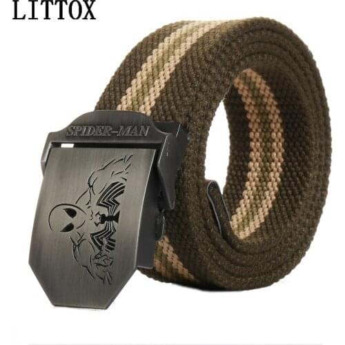 Male tactical belt Top quality 4 mm thick 3.8 cm wide canvas belt For men Automatic buckle Man men belts