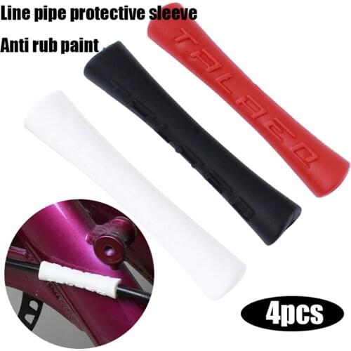 4pcs Bicycle Cable Rubber Protector Sleeve Anti Scratch Durable Line Pipe Cover Shift Brake Line Pipe Protective Rubber Case