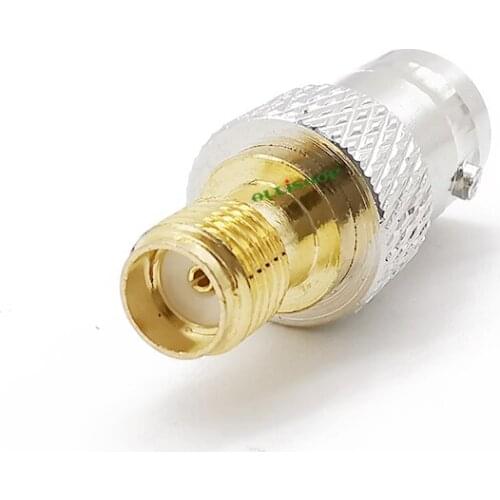 RF SMA Female to BNC Female Adapter Antenna Connector Adapter Cable RFB-1142 SMA-F to BNC-F Adapter Gold Plated Thread and Pin