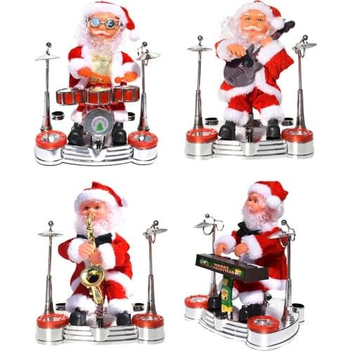 Xmas Ornament Stage Drums Guitar Saxophone Piano Christmas Toys Xmas Home Table Festive Party Supplies Decoration