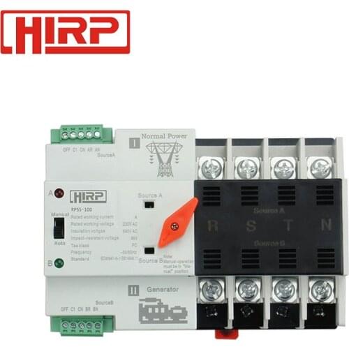 RP5S-100 4Poles ATS Auto Transfer Switch for double Power