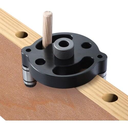 Black Blue Straight Hole Puncher 6 8 10 mm Self Centering Round Wood Tenon Splicing Drilling Positioner Woodworking Tool Kit