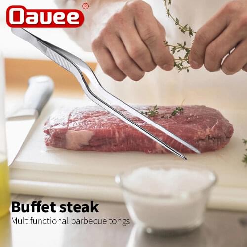 Kitchen tongs utensils BBQ Tweezer Food Clip kitchen Chief Stainless Steel Portable for Picnic Barbecue Cooking kitchen