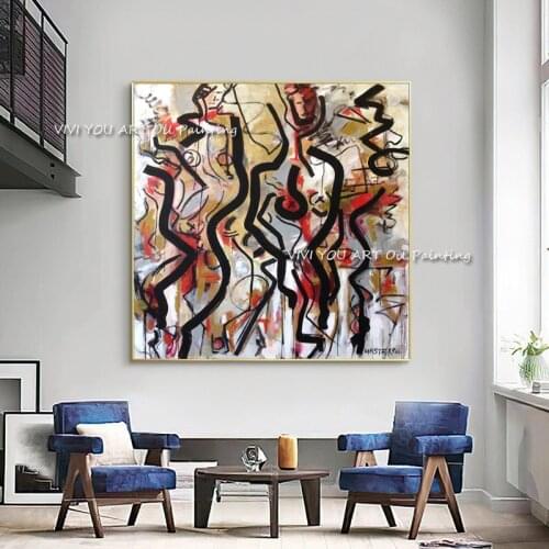 Top Artist Colofrul 100% Hand-Painted Portrait Knife Oil Painting on Canvas Hand Painted Abstract Modern Painting As A Gift