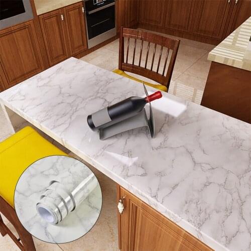 5M Waterproof Oilproof Marble Wallpaper Pearlescent Glitter Stickers Self Adhesive Bathroom Kitchen Countertop Home Improvement