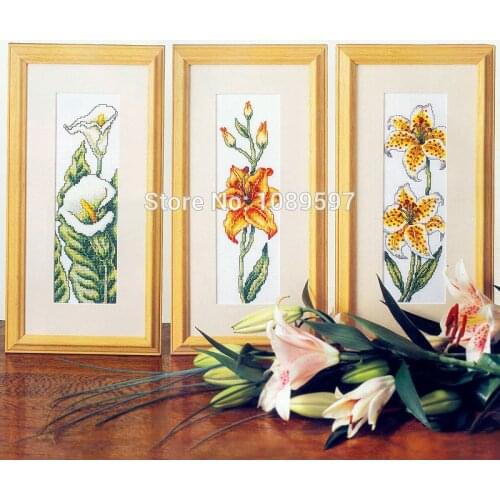 Fishxx Cross Stitch New Products Crazy30-2 Plant Floral Three Patterns Living Room