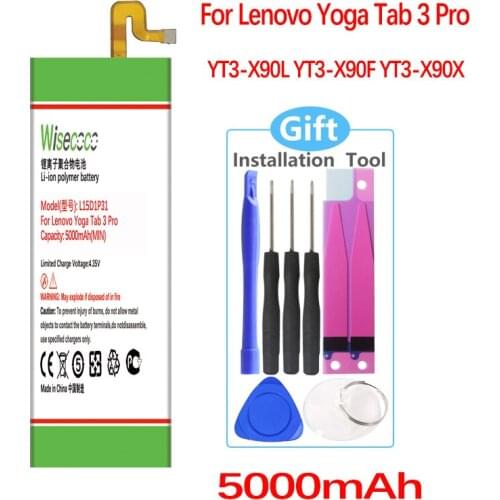 Wisecoco L15D1P31 Battery For Lenovo Yoga Tab 3 Pro YT3-X90L YT3-X90F YT3-X90X CellPhone In Stock High Quality +Tracking number