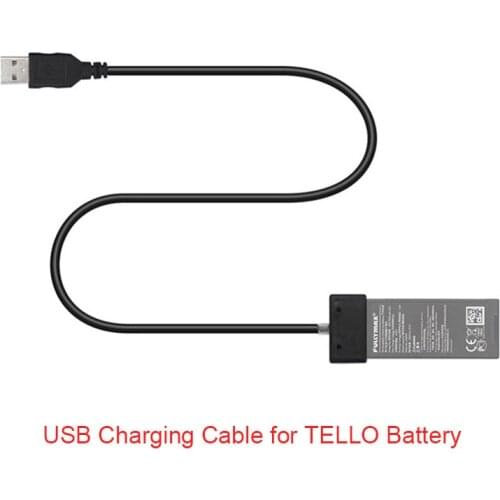 TELLO Charger USB Cable Lline Power Bank Charging Connection Port 70cm for DJI TELLO EDU Battery 1100mAh FPV Drone Accessories