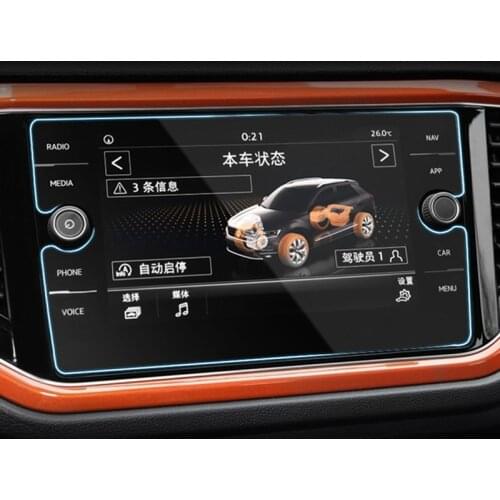 For Volkswagen VW T-ROC T ROC 2018 Tempered Glass Car GPS Navigation Screen Protector LCD Touch Display Film Protective Sticker
