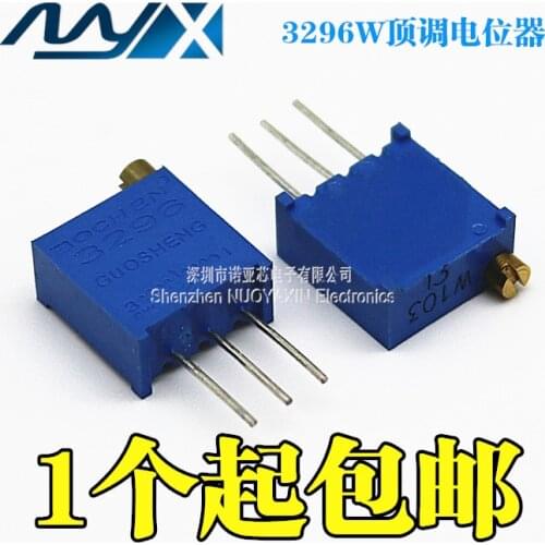 10pcs/lot New 3296W Multiturn Trimmer Potentiometer 10R 20R 50R 100R 200R 500R 1K 2K 3K 5K 10K 20K 30K 50K 100K 200K 500K 1M 2M