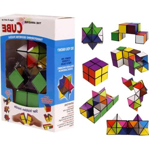 2-in-1 Magic Star Cube 3D ABS High Temperature Resistant & Waterproof Material Relieve Anxiety Fidget Toy Best Gift For Kid