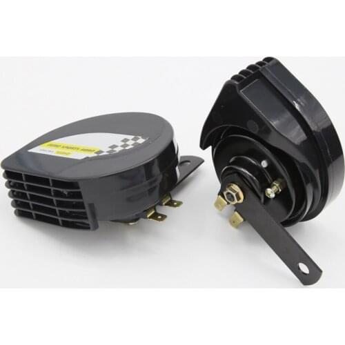 2x 12V Loud Twin Dual Tone Basin Air Horns Set Siren For Car Boat Motorcycle