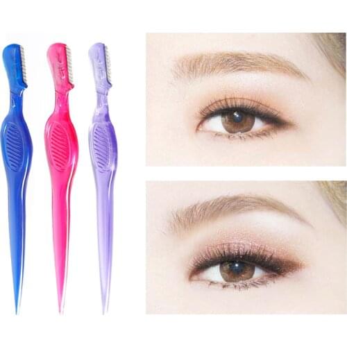 3/1pcs Eyebrow Razor Facial Hair Remover Eyebrow Trimmer Sharp Mini Makeup Knife Blade Eye Brow Shaping Hair Remover Tool TSLM2